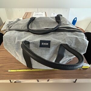Benson Apparel Light Gray and Black Men's Duffle Bag